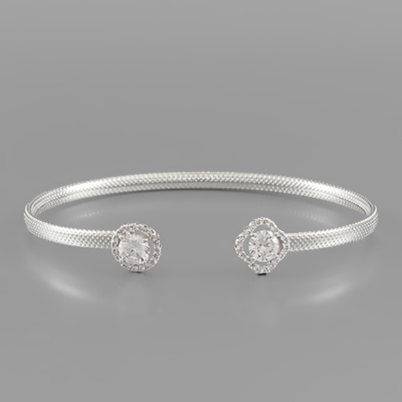 CZ Clover Cuff - Picture 2 of 2